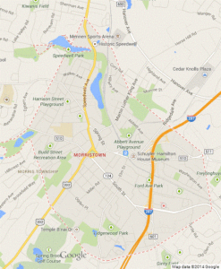 Map of Morristown New Jersey | DWI Lawyer