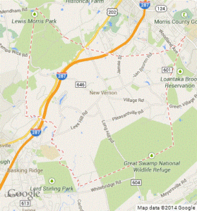 Morris County Map of Harding New Jersey | DWI Lawyer